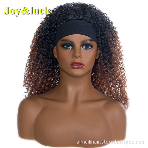 Scarf Wig African Head Band Wholesale Prices Hairband Hairstyle Colorful Short Headband Wig for Black Women Synthetic Hair Wigs